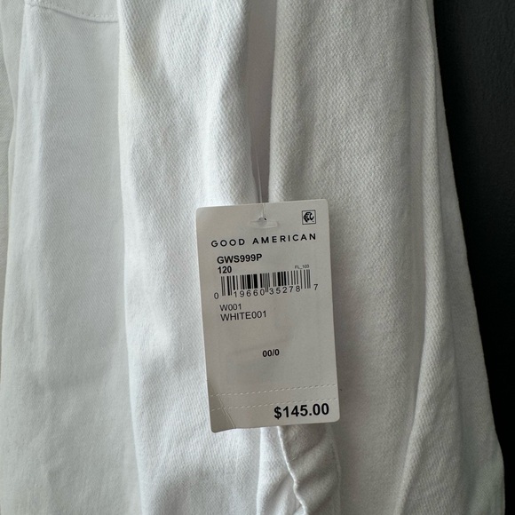 Brand new Good American Oversized Shacket in 00/0, White - Picture 6 of 6